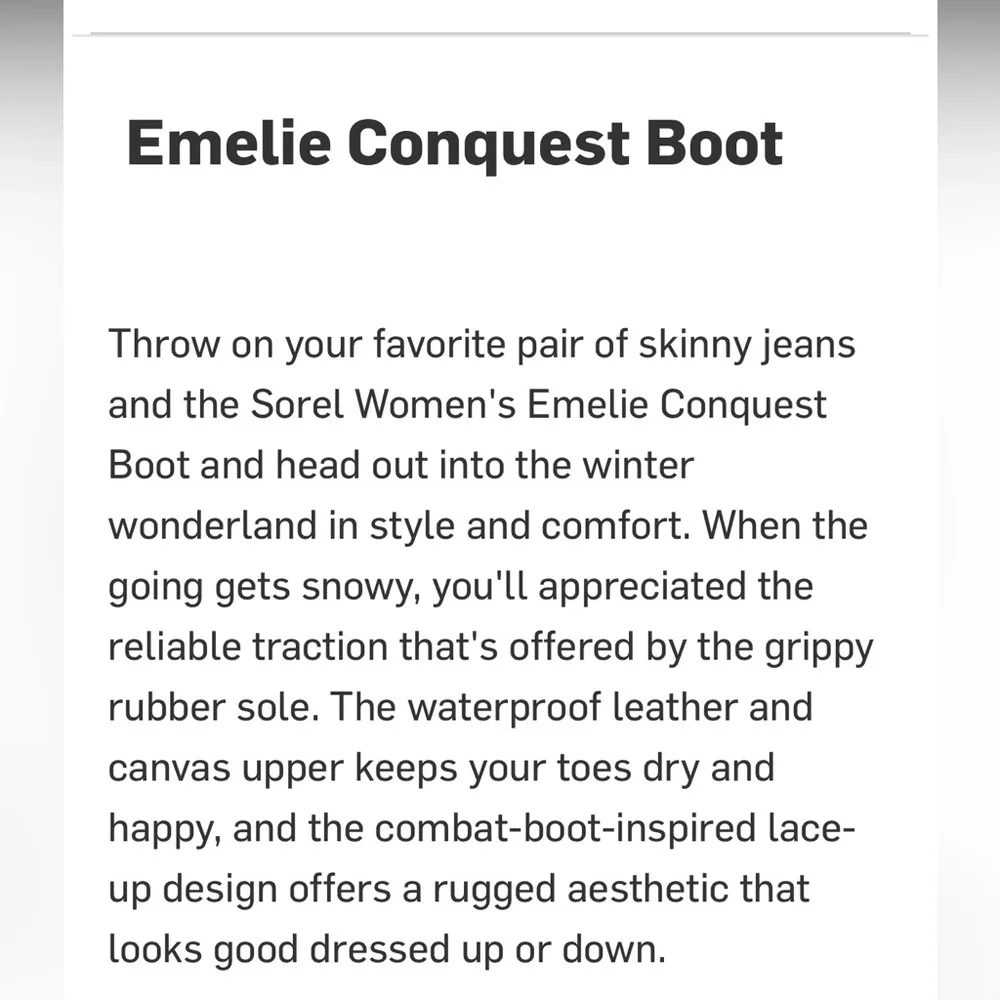 Sorel Emelie conquest women’s winter snow boots size 8.5 - Picture 11 of 11